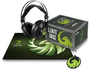 Confezione MSI Loot Box AMD 7nm (Auriculares + Alfombrilla + Llavero)