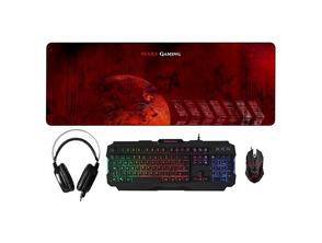 Acquista Confezione Pro Mars Gaming Teclado + Ratón + Alfombrilla + Auriculares MCPRGB Confezione Pro Mars Gaming Teclado + Ratón + Alfombrilla + Auriculares MCPRGB