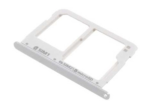 Dual SIM Card Tray for Samsung Galaxy A7 (2016) A7108 - White