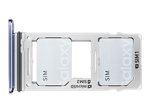 Vassoio scheda DualSIM - Samsung Galaxy S9 / S9 Plus Azurro