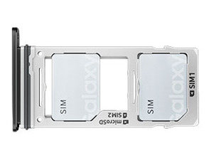 Vassoio scheda DualSIM - Samsung Galaxy S9 / S9 Plus Nero