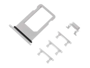 Vassoio scheda SIM  + Set di Pulsanti Laterali - iPhone 8 Plus Bianco