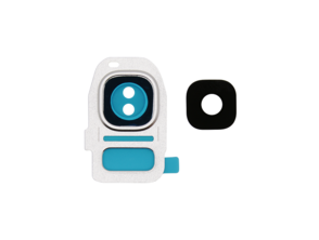 Rear Camera Lens Cover with Sticker for Samsung Galaxy S7/S7 Edge White