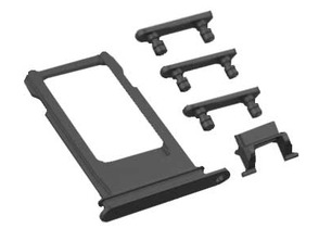 Acquista Vassoio scheda SIM  + Set di Pulsanti Laterali iPhone 7 Nero Vassoio scheda SIM  + Set di Pulsanti Laterali iPhone 7 Nero