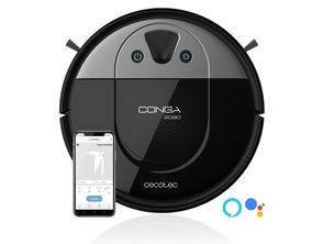 Robot Aspirador Cecotec Conga Serie 2090 Visione Negro (Barre / Cotone /Mopa/Friega)