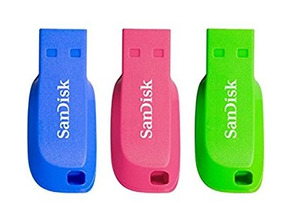 Acquista Sandisk Cruzer Blade Usb Flash drive 3-pack - 16gb Sandisk Cruzer Blade Usb Flash drive 3-pack - 16gb