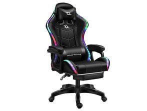 Acquista Silla Gaming PowerGaming LED RGB con Reposapiés - Negro Silla Gaming PowerGaming LED RGB con Reposapiés - Negro