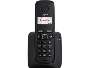 Acquista Teléfono Inalámbrico DECT Digital Gigaset A116 Negro Teléfono Inalámbrico DECT Digital Gigaset A116 Negro