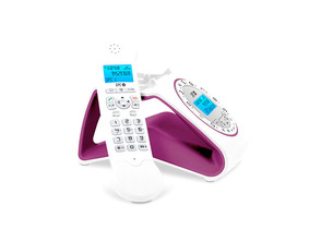 Acquista Wireless Telephone Retro Deluxe SPC 7703J White/Eggplant Wireless Telephone Retro Deluxe SPC 7703J White/Eggplant