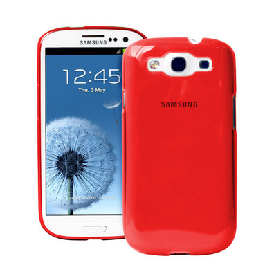 Crystal Case Cover for Samsung Galaxy SIII Red Fluo