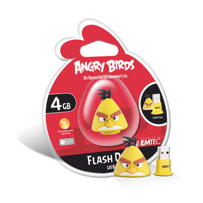 Pendrive 4 Gb Angry Birds Giallo