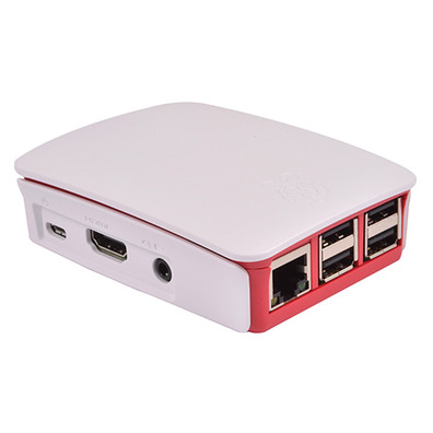 RASPBERGHI Scatola per Raspberry Officer Pi 3, Rosso, Bianco