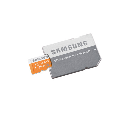 MICRO SD 64GB SAMSUNG EVO CL10 + SD ADAPT
