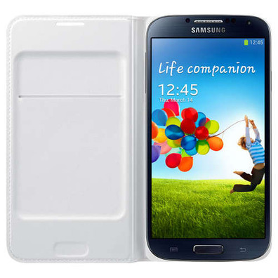 FUND SAMSUNG GALAXY S4 Flip Cover PROTEZIONE bianca