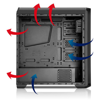 Nox Coolbay ZX LED rosso USB 3.0