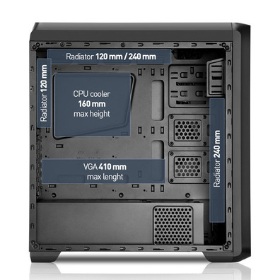 Nox Coolbay ZX LED rosso USB 3.0