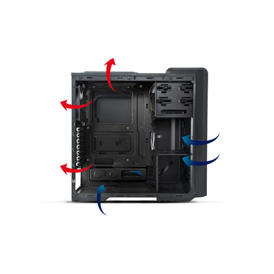 TORRE ATX NOX COOLBAY SX Rosso