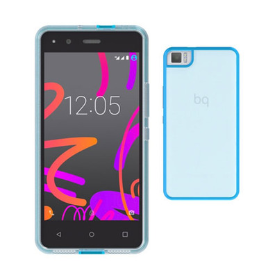 Gummy Case Bq Aquaris M4.5 Azurro