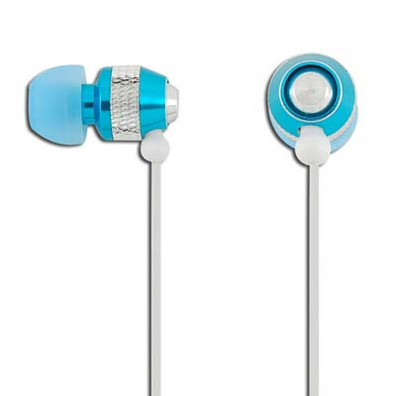Metallic Stereo In-ear Earphone with Microphone (Blue) - iPhone