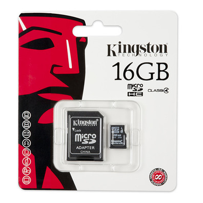MEM MICRO SD 16GB KINGSTON CL4 + SD ADAPT