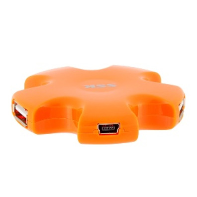 Star Hub 4-Port USB Orange