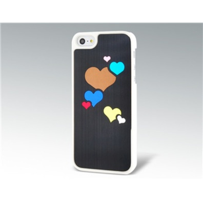 Custodia protettora Cuori iPhone 5 Nera