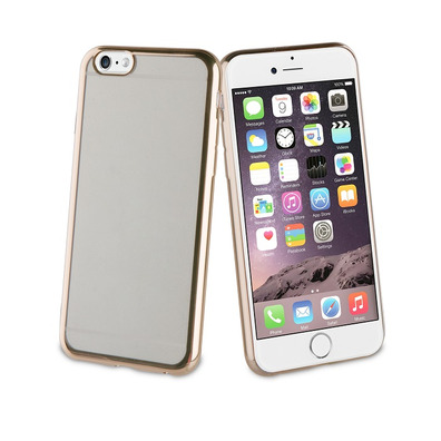 Soft case Clear-Gold Bling Apple iPhone 6/6S Muvit