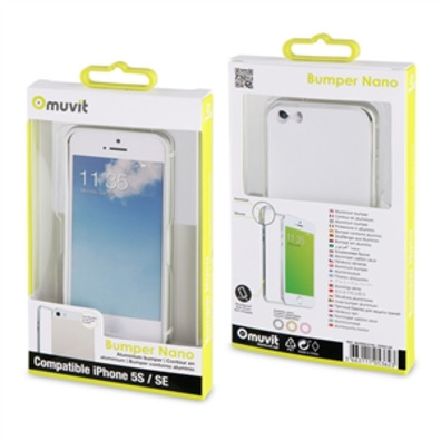 Paraurti in alluminio + Nanofilm posteriore iPhone SE / 5S / 5 valigetta