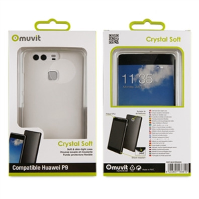 Caso cristallo morbido trasparente Huawei P9 muvit