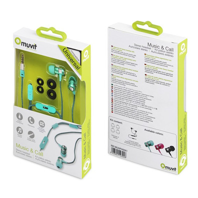 Universal Stereo Earphones Muvit Green