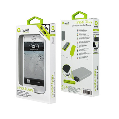 Soft skin per iPhone 5 Muvit Bianco