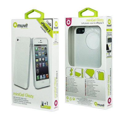 Soft skin per iPhone 5 Muvit Bianco