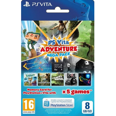 PSVita 2000 (Wifi) + Adventure Mega Pack + Memory 8Gb