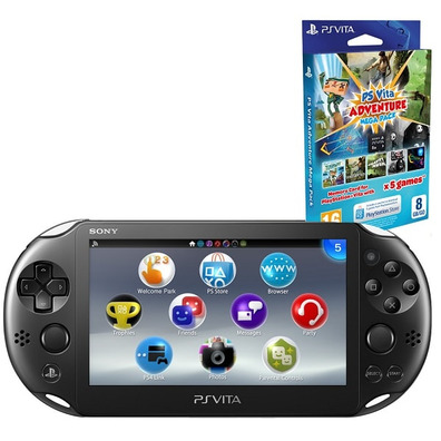 PSVita 2000 (Wifi) + Adventure Mega Pack + Memory 8Gb