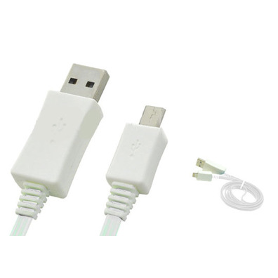 Visible Light Micro USB Data Transfer Charging Cable for Samsung/HTC/Nokia Bianco