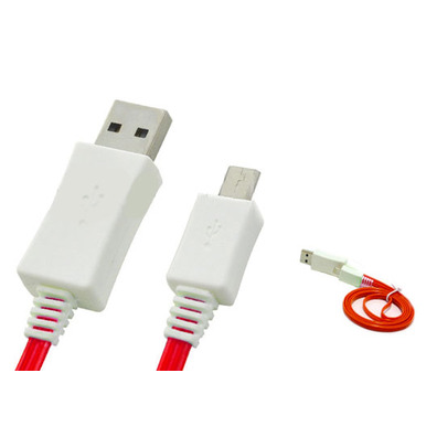 Visible Light Micro USB Data Transfer Charging Cable for Samsung/HTC/Nokia Rosso