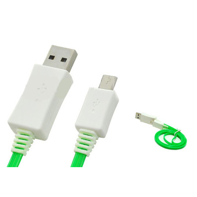 Visible Light Micro USB Data Transfer Charging Cable for Samsung/HTC/Nokia Nero / Verde