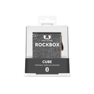 Altoparlante Bluetooth Rockbox Cube Fabric Edition Concrete fresco \\'n Rebel