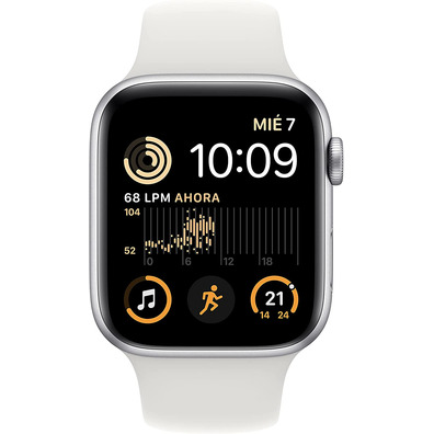 Apple Watch SE 2ª Gen GPS/Cell 44mm Aluminio Plata / Correa Blanca