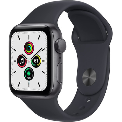 Apple Watch SE 2021 GPS 40 mm Caja de Aluminio Gris espaciale / Correa Deportiva Negro Medianoche