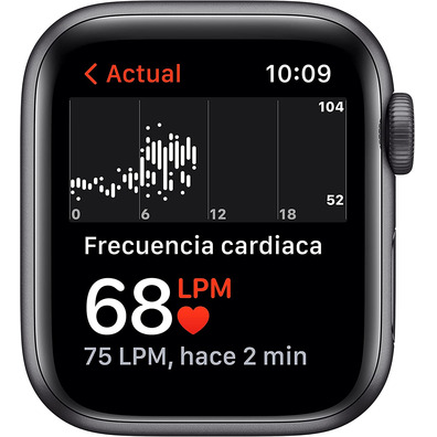 Apple Watch SE 2021 GPS 40 mm Caja de Aluminio Gris espaciale / Correa Deportiva Negro Medianoche