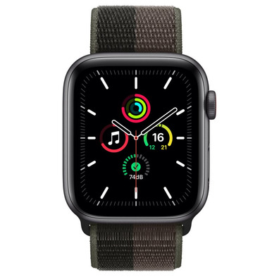 Apple Watch SE 2021 GPS/Cellular 44 mm Aluminio / Gris Espacial Correa Loop Deportiva Tornado Gris