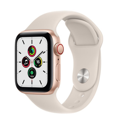 Apple Watch SE GPS/Cellular 40mm Caja Aluminio Oro / Correa Deportiva Blanco Estrella