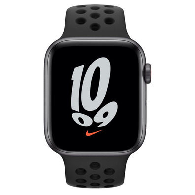Apple Watch SE Nike 2021 GPS/Cellular 44 mm Gris Espaciale / Correa Deportiva Nike Antracita Negro