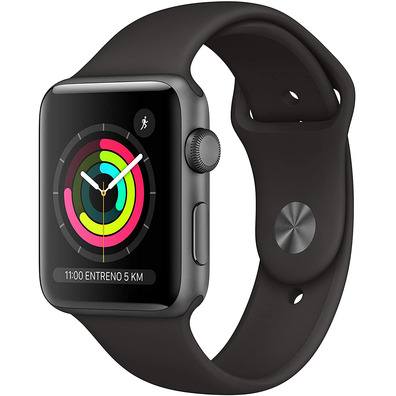 Apple Watch Series 3 GPS 42mm Caja Gris Espaciale / Correa Deportiva Negra