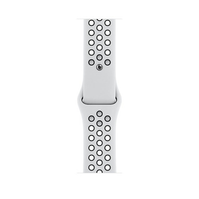 Apple Watch Series 6 GPS/44mm Aluminio en Plata / Correa Nike Deportiva Platino Puro y Negra