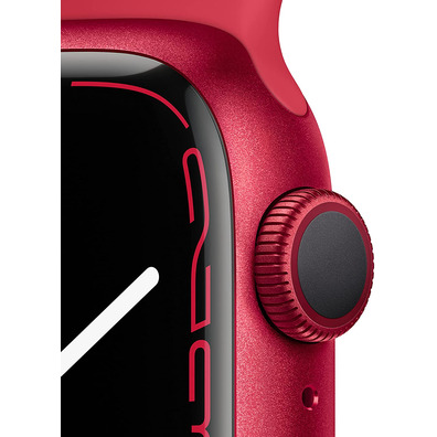 Apple Watch Series 7 GPS 41 mm Caja de Aluminio en Rojo / Correa deportiva Roja