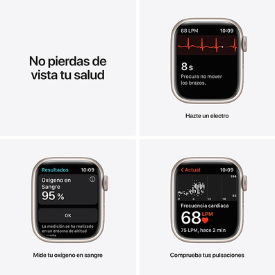 Apple Watch Serie 7 GPS 41mm Caja Aluminio Blanco Estrella / Correa Deportiva Blanco Estrella
