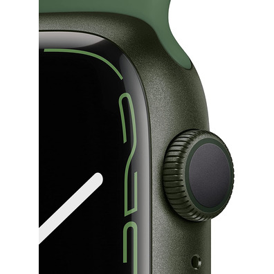 Apple Watch Series 7 GPS 45mm Caja Aluminio Verde / Correa Deportiva Verde Trebol