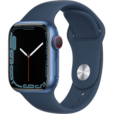 Apple Watch Series 7 GPS/Cellular 41 mm Caja de Aluminio en Azul / Correa deportiva Azul Abismo